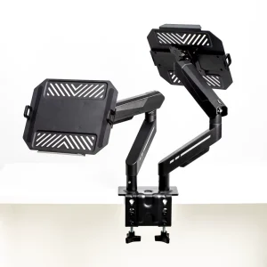 17-32 Inch Rotatable Adjustable Dual Monitor and Laptop Stand, Double Monitor Arm
