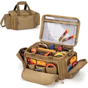17L Waterproof Electrician Tool Backpack with Shockproof Multi-Compartment Design