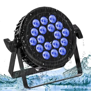 18-LED Waterproof IP65 Outdoor Par Light 18x10W RGBW 4-in-1 DMX512 Stage Light