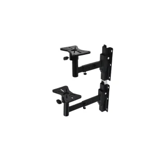 180° Rotating Metal Speaker Stand Wall Mount Adjustable Angle Heavy-Duty Bracket for PA DJ Studio Accessories