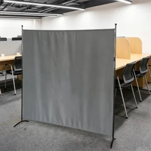 180x180cm Portable Office Screen Divider Fabric Privacy Panel Freestanding Room Divider for Workspace Meeting Office Use