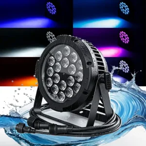 18x10W IP65 Waterproof C Model RGBW LED PAR Wash Light DMX512 Sound-Activated Aluminum Alloy Outdoor Stage Light