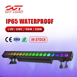 18x12W RGBWA+UV 6-in-1 Pixel Wall Washer Light DMX Control IP65 Indoor/Outdoor LED Decorative Wedding Background