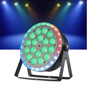 18x8W RGBW 4-in-1 Flat Ultra-thin LED Par Light for Weddings DJ Bars Disco Parties Stages Halo Ring Lights