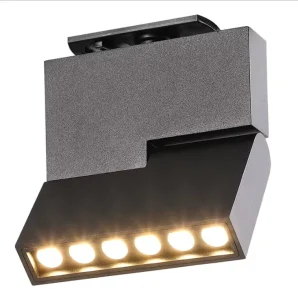 2-Line LED Track Spotlight 6W 12W Square Foldable