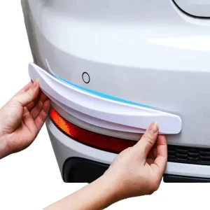 2-Piece PVC Anti-Collision Car Bumper Guard Strip, Matte Finish