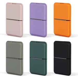2-in-1 Foldable Magnetic Phone Stand Wallet with Custom PU Leather Hidden Card Holder Case