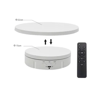 2-in-1 Rotating Display Stand with 22CM Replacement Cover and Remote Control