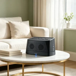 2.4GHz Portable Wireless Speaker, IPX3 Waterproof, Optical Connection, 6-Hour Playtime, 25m Range, 40mm Drivers