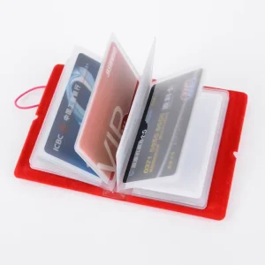 20-Card PVC Plastic Business and Credit Card Holder Wallet with Small ID Card Holder