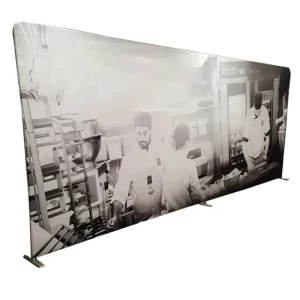 20 ft Stretch Sleeve Portable Aluminum Alloy Frame Tension Fabric Display with Big Feet Base