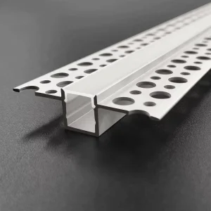 20 mm Recessed Aluminum Channel LED Profile for Ceiling Lighting Strips Drywall Plaster and Gypsum
