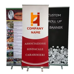 200 cm Roll-Up Poster Display Stand with Large Base