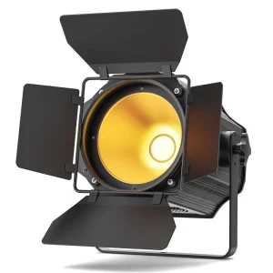 200W LED COB Par Light with Barndoor, Warm and Cold White Linear Spotlight, DMX Stage Light for Weddings, Parties and Concerts