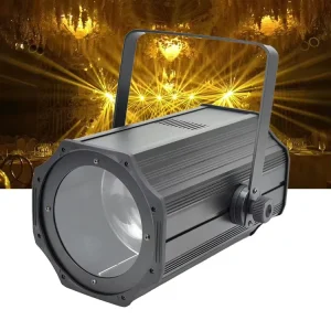 200W Zoom 2-in-1 LED COB Spotlight, 15-30 Degree Beam, DMX512, IP20, Aluminum