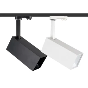 20W 12W COB LED Track Light Square Body DALI Dimmable Movable Spotlight Indoor Rail Lighting Fixture for Gallery Showroom