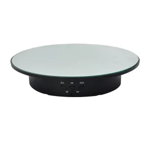 20cm 3-Speed Adjustable Electric Rotating Display Stand Turntable for Photography Studio
