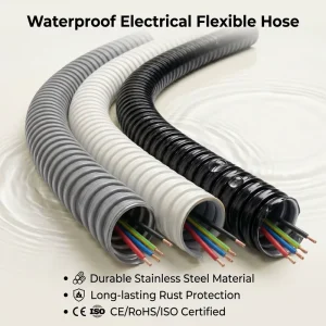 20mm PVC-Coated Flame-Resistant Flexible Cable Protection Conduit Waterproof UV- and Aging-Resistant