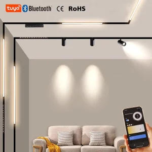 20mm Ultra-Thin Magnetic Track Light 48V LED Spotlight Anti-Glare Dimming 30000 Hours Lifespan