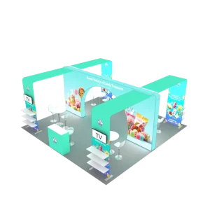 20×20 Custom Aluminum Tool Free Assembly Backlit LED Display Exhibition Trade Show Booth