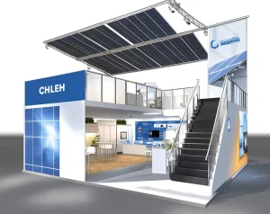20×20 Modular Aluminum Double-Deck Exhibition Booth with Backlit Stand