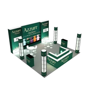 20x20ft Aluminum Frame Tool-Free Assembly Spiral Tower Portable Advertising Display Booth