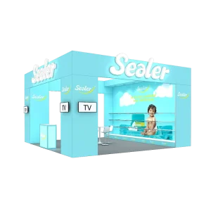 20x20ft Modular Aluminum Frameless SEG Printing LED Backlit Design Advertising Trade Show Booth
