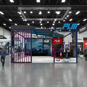 20x20ft Modular Tradeshow Exhibition Display Booth Stands Aluminum Lightweight Customizable Color Customizable Shape Portable