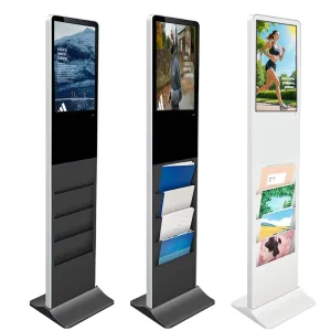 21.5-Inch LCD Brochure Holder and Magazine Rack with Full HD Screen Cloud CMS Remote Control and Advertising Player