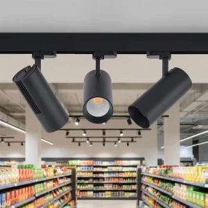220V 2 Wire 3 Wire 4 Wire 20W 40W Adjustable Focus Zoom CCT Track Light Fixture Moving Head LED Spotlight for Retail Display