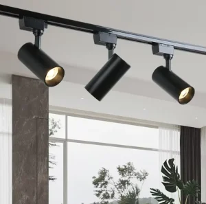 220V COB 15W LED Track Light Aluminum Body Spotlight 2-Wire Magnetic for Office Supermarket and Clothing Store