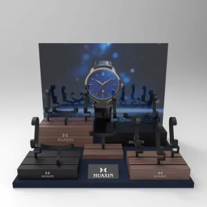 24-Slot MDF Watch Display Stand Matte Lacquered Wood with C Ring DP052 450x350x350mm