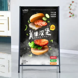 24 x 36 Inch Heavy-Duty Double-Sided Collapsible Metal A-Frame Poster Stand