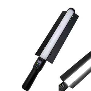 24W Foldable RGB LED Fill Light with LCD Display, 2500-9000K Color Temperature, 2600mAh Battery, Waterproof and CRI>95