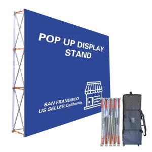250g Knitted Fabric Foldable Aluminum Frame Lightweight Conference Exhibition Events Pop Display Backdrop Stand