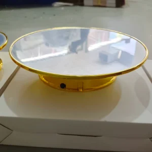 25cm Gold Rotating Display Turntable for Shoes, Bags, and Video