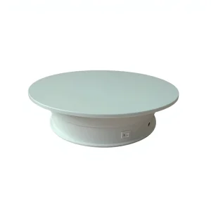 25cm Round Electric Rotating Display Stand with Mirror, Jewelry Holder, Battery, and USB Power