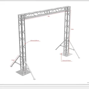 290*290 MM Aluminum Alloy Spigot Truss Structure Easy Installation Stage Truss System