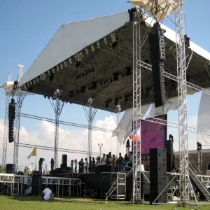 290mm Portable Aluminum Spigot Truss System with 300kg Load Capacity for Concert Lighting and Live Event Stages