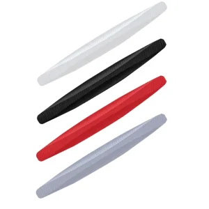 2pcs PVC Durable Carbon Fiber Car Front Rear Bumper Anti Collision Protective Strip