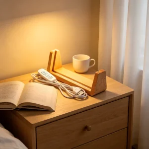 3 Color Dimmable Wooden LED Lamp Base U Groove Light Stand for Acrylic Sign Display OEM ODM