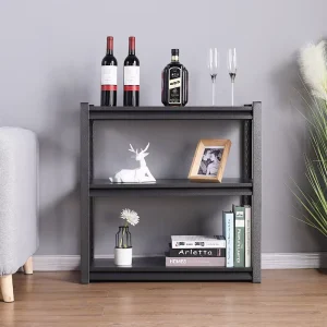 3-Layer Detachable Black Steel Storage and Bookshelf, W500 x D300 x H800mm