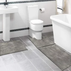 3 Pieces Set Anti slip Bathroom Floor Mat Toilet Bathroom Rug Microfiber Non slip Plush Bath Mat Carpet Price