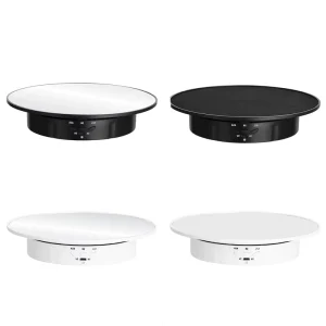 3-Speed Electric Rotating Display Stand Mirror Turntable Jewelry Holder