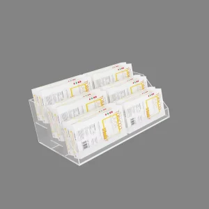 3-Tier Clear Acrylic Tobacco and Brochure Display Stand for Retail Store