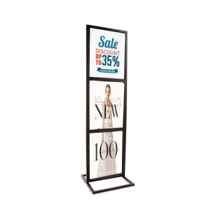 3-Tier Floor Sign Stand with Poster Holder Frames