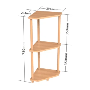 3-Tier Solid Wood Corner Plant Stand and Storage Rack
