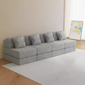 3-in-1 Modular Sofa with High-Resilience Foam and Chaise