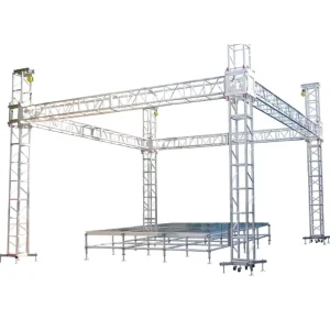 300*300mm Aluminum Alloy Flat Top Light Stand Round Stage Truss for Events
