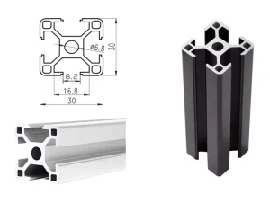 3030 T Slot Aluminum Extrusion Profile 6063 T5 Silver Black Anodized 30×30 Industrial Aluminium Profile For Frame Workbench Rack